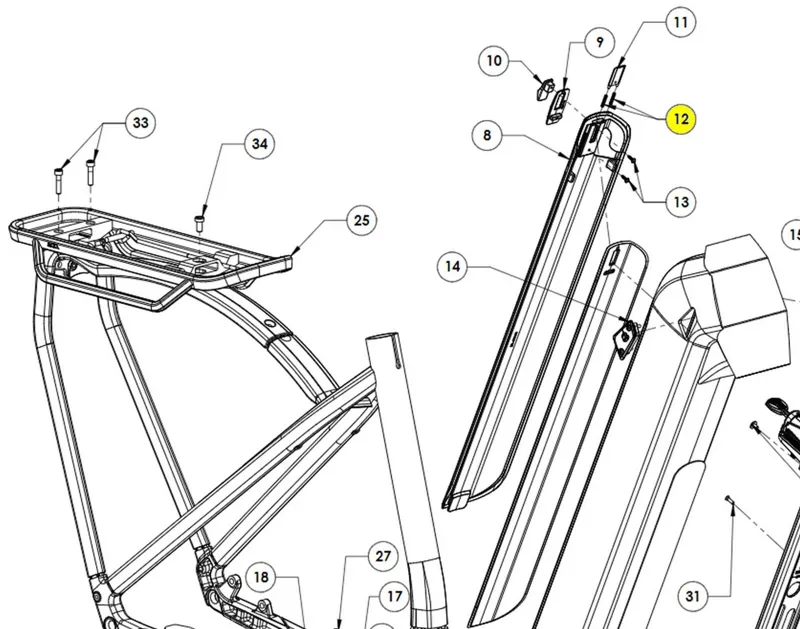 Cube Battery Cover Shift Lock Spring 21-07452 - 3864-1